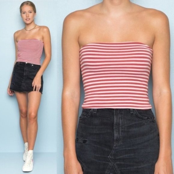 Brandy Melville Striped Jenny Tube Top - Picture 2 of 3